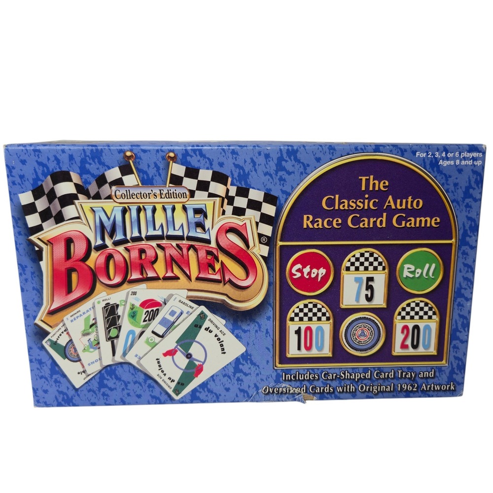 Mille Bornes Card Game Collector's‎ Edition Winning Moves 2003 Complete Family
